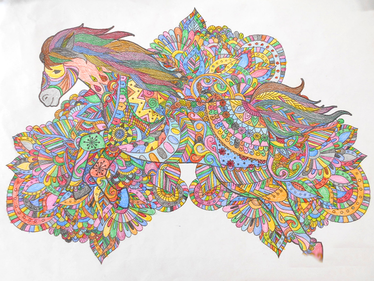 趣味活動 塗り絵 リハビリプラザ深野 ハートケアグループ通信ブログ