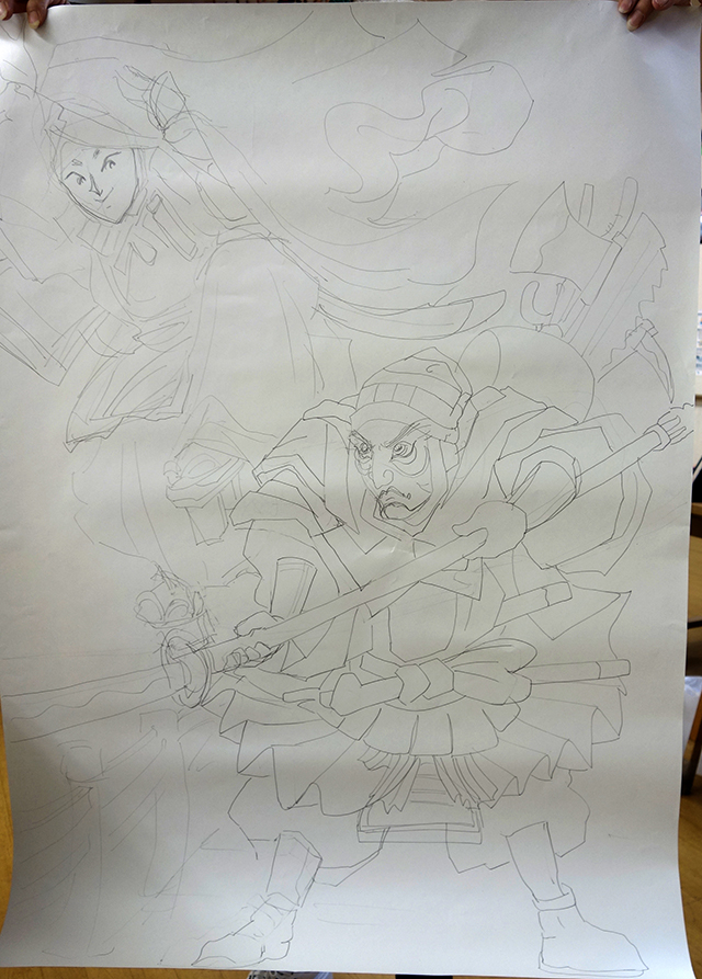 ハートちゃんが行く♪その107 壁画アートの世界へようこそ（リハビリプラザ羽曳野 ちぎり絵制作PART2）1