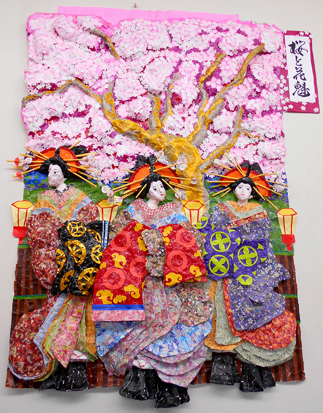 ハートちゃんが行く♪その107 壁画アートの世界へようこそ（リハビリプラザ羽曳野 ちぎり絵制作PART2）9