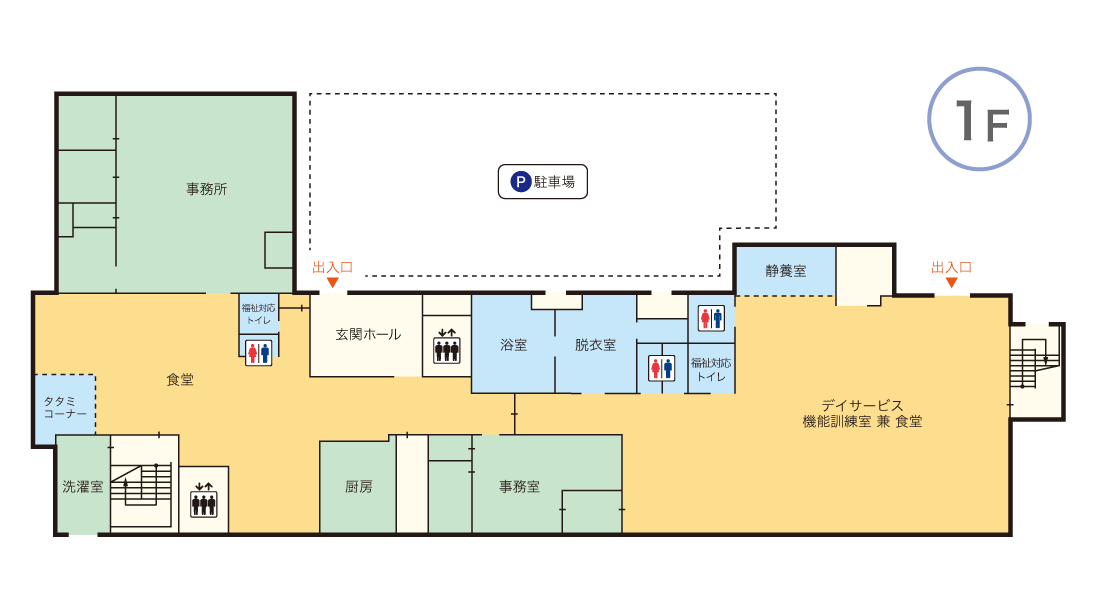 青蓮荘 1Fマップ