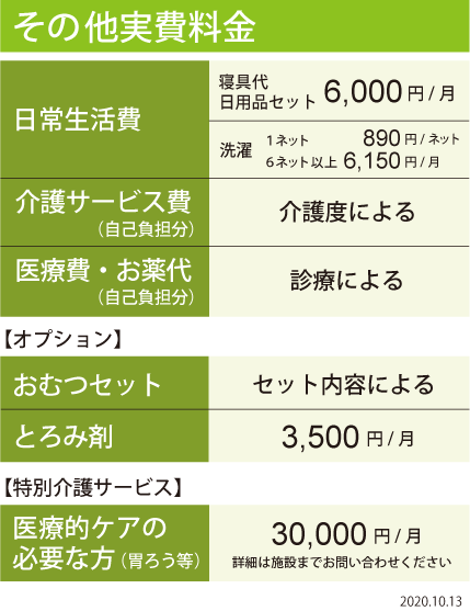その他実費料金